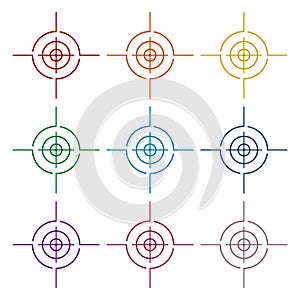 Vector target icons set