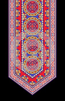 Vector tatreez ornament, traditional Palestinian embroidery pattern. Digital textile design elegant cross stich style motifs