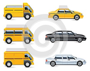 Vector taxi service icons. Part 3