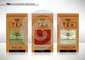 Vector Tea Packaging Design Template