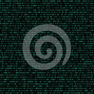 Binary code abstract seamless pattern