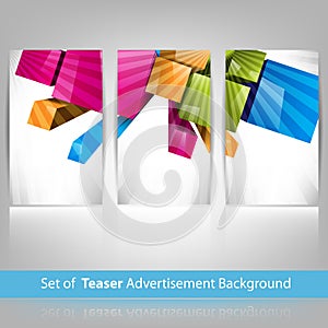 Vector teaser advertisement background photo