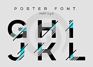 Vector Techno Font with Digital Glitch Text Effect.