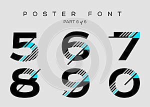 Vector Techno Font with Digital Glitch Text Effect.