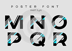 Vector Techno Font with Digital Glitch Text Effect.