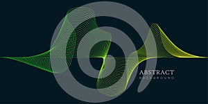 Vector technology abstract background with dynamic amorphous vector flowing gradient particle water curve waves and modern lines.