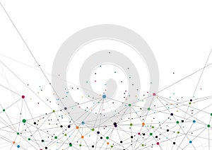 Vector technology concept. Connected Lines and dots. Network sign