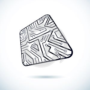 Vector technology cpu design with square microprocessor scheme.