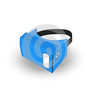 Vector technology virtual reality icon flat illustration design