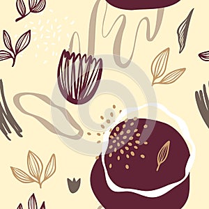 vector teenage seamless pattern naive simple style