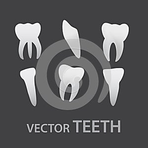 Vector teeth icons eps10
