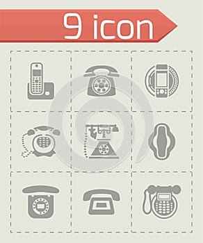 Vector Telephone icon set