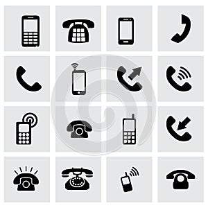 Vector telephone icon set