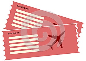 Vector template of boarding pass tickets.