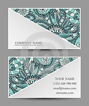 Vector template business card.