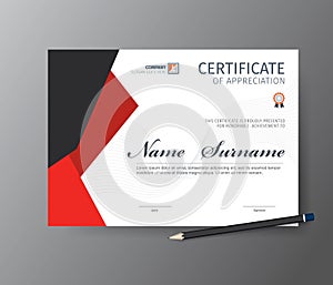 Vector template for certificate or diploma