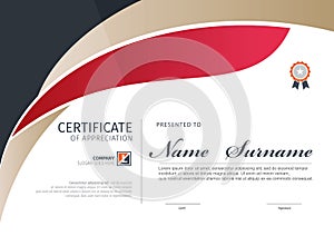 Vector template for certificate or diploma