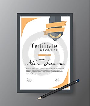 Vector template for certificate,modern diploma