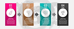 Vector template circle infographics. Business concept with 4 options and labels