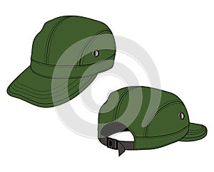 Illustration of baseball cap headgear / kahki photo