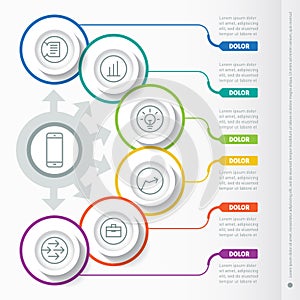 Vector Template of a infochart, diagram or presentation. Part of