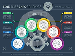 Vector Template of a infochart, diagram or presentation. Web inf