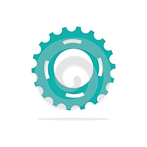 Vector template Infographic with gear chain. Heart infographic illustration, Gear infography vector.