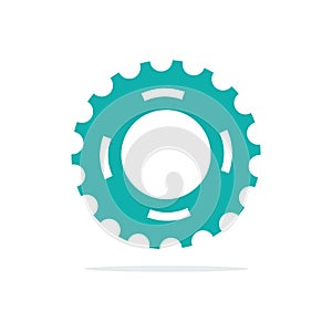 Vector template Infographic with gear chain. Heart infographic illustration, Gear infography vector. photo