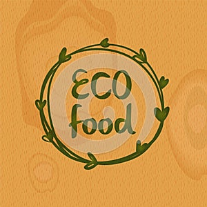 Vector template for local business. Health meal, eco food store,