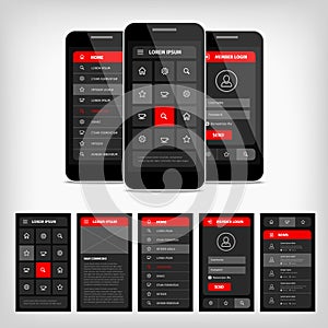 vector template mobile user interface