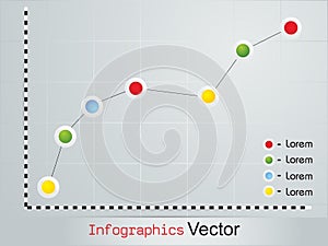 Vector template in modern style. For infographic a