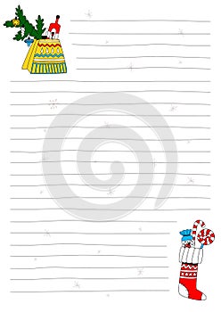 Vector template of A6 page for notebook