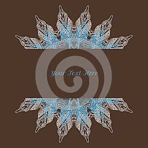 Vector template vintage round pattern