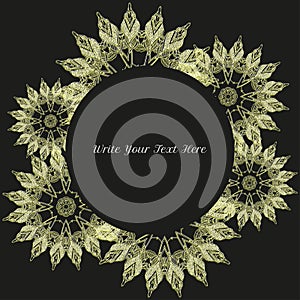 Vector template vintage round pattern