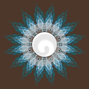 Vector template vintage round pattern