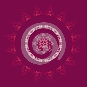 Vector template vintage round pattern