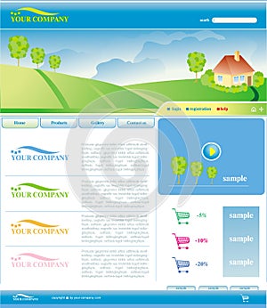 Vector Template of Website