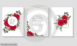 Vector template for wedding invitation