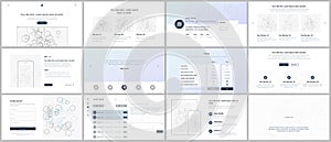 Vector templates for website design, minimal presentations, portfolio. UI, UX, GUI. Design of headers, dashboard, forms