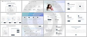 Vector templates for website design, minimal presentations, portfolio. UI, UX, GUI. Design of headers, dashboard, forms