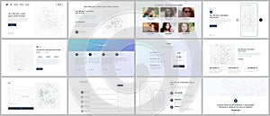 Vector templates for website design, minimal presentations, portfolio. UI, UX, GUI. Design of headers, dashboard, forms
