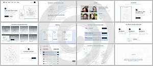 Vector templates for website design, minimal presentations, portfolio. UI, UX, GUI. Design of headers, dashboard, forms