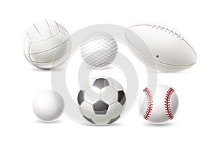 Vector tennis cricket golf ball for betting promo