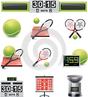 Tenis conjunto compuesto por iconos 