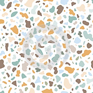 Vector terrazzo seamless pattern texture.