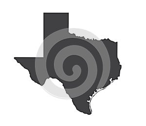 Vector Texas Map silhouette photo