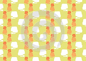 Vector texture background, seamless pattern. Hand drawn, yellow, orange, white colorsa