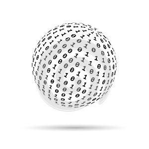 Binary Code Vector Texture Globe