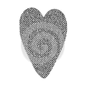 Vector textured heart