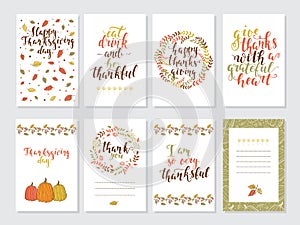 Vector Thanksgiving day greeting card